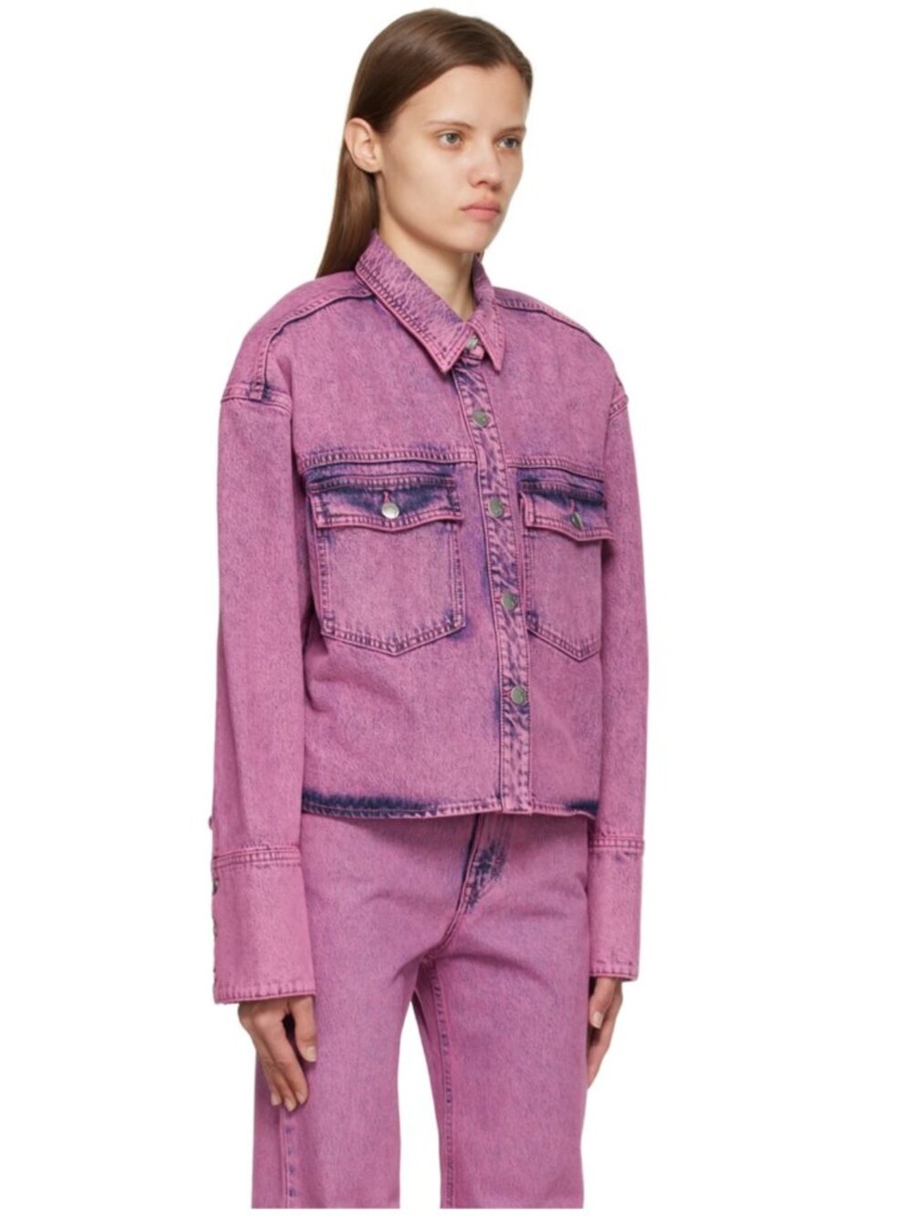 REMAIN BIRGER CHRISTENSEN Italy Purple Thalia Denim jacket US8-10 run big BUST46
